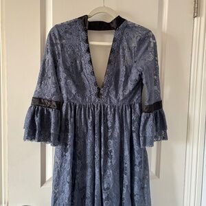 Free People Dusty Blue Lace Dress